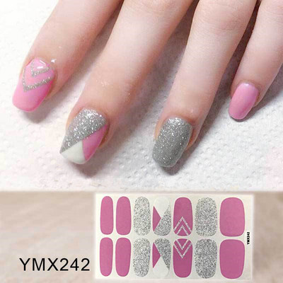 1 lapos YMX248 Rabbit Designs matrica Korea stílusok teljes fedő körömpakolások barkácsolás manikűr csúszó körömdíszítés vinyl lakk matricák