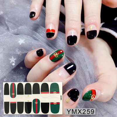 1 lapos YMX248 Rabbit Designs matrica Korea stílusok teljes fedő körömpakolások barkácsolás manikűr csúszó körömdíszítés vinyl lakk matricák