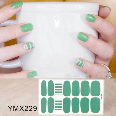 1 lapos YMX248 Rabbit Designs matrica Korea stílusok teljes fedő körömpakolások barkácsolás manikűr csúszó körömdíszítés vinyl lakk matricák