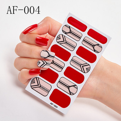 Teljes fedésű körömdíszítő matricák Polírozott csúszka vonal geometria Tervezett dekoráció Öntapadó matricák Kreatív INS paszta a körmökre