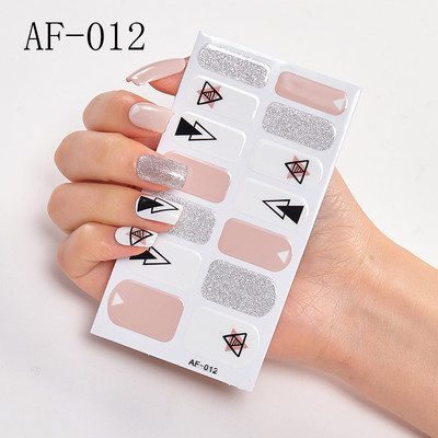 Teljes fedésű körömdíszítő matricák Polírozott csúszka vonal geometria Tervezett dekoráció Öntapadó matricák Kreatív INS paszta a körmökre
