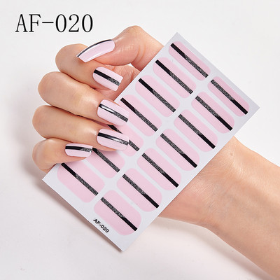 Teljes fedésű körömdíszítő matricák Polírozott csúszka vonal geometria Tervezett dekoráció Öntapadó matricák Kreatív INS paszta a körmökre