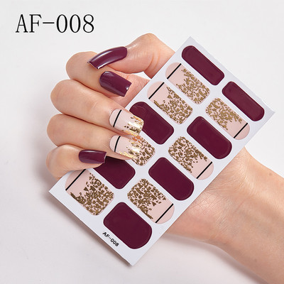 Teljes fedésű körömdíszítő matricák Polírozott csúszka vonal geometria Tervezett dekoráció Öntapadó matricák Kreatív INS paszta a körmökre
