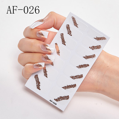 Teljes fedésű körömdíszítő matricák Polírozott csúszka vonal geometria Tervezett dekoráció Öntapadó matricák Kreatív INS paszta a körmökre