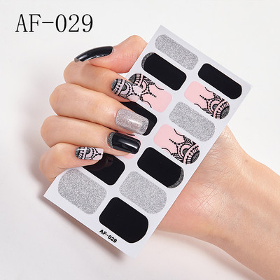 Teljes fedésű körömdíszítő matricák Polírozott csúszka vonal geometria Tervezett dekoráció Öntapadó matricák Kreatív INS paszta a körmökre