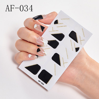 Teljes fedésű körömdíszítő matricák Polírozott csúszka vonal geometria Tervezett dekoráció Öntapadó matricák Kreatív INS paszta a körmökre