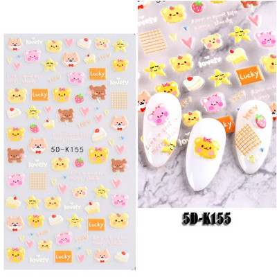 5D körömmatricák virágok geometriai vonalak dekoráció akril dombornyomott csúszkák Arany keret körömmatricák cseresznyevirágos barkács manikűr dekor