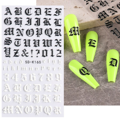 5D körömmatricák virágok geometriai vonalak dekoráció akril dombornyomott csúszkák Arany keret körömmatricák cseresznyevirágos barkács manikűr dekor