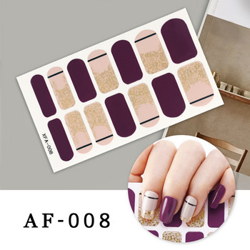 Αυτοκόλλητο χονδρικής Nail Wrap Shiny Nail Art Decor Αυτοκόλλητο Πλήρες κάλυμμα Βερνίκι νυχιών Αυτοκόλλητο Λωρίδες νυχιών Καλοκαιρινό αυτοκόλλητο για εκείνη