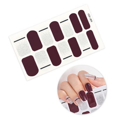 Nagykereskedelmi körömpakolás fényes körömdísz matrica teljes fedésű körömlakk matrica körömcsík nyári körömmatrica neki