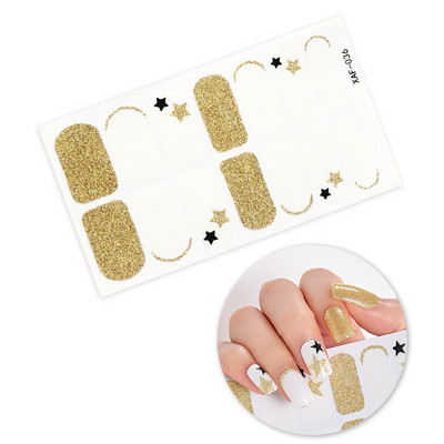 Nagykereskedelmi körömpakolás fényes körömdísz matrica teljes fedésű körömlakk matrica körömcsík nyári körömmatrica neki