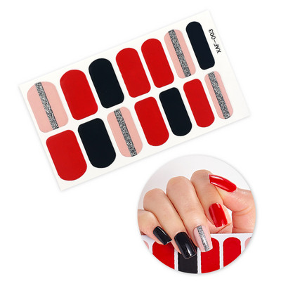 Nagykereskedelmi körömpakolás fényes körömdísz matrica teljes fedésű körömlakk matrica körömcsík nyári körömmatrica neki