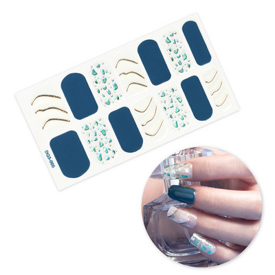 Nagykereskedelmi körömpakolás fényes körömdísz matrica teljes fedésű körömlakk matrica körömcsík nyári körömmatrica neki