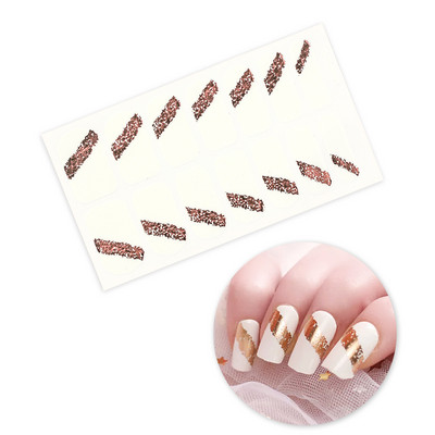 Nagykereskedelmi körömpakolás fényes körömdísz matrica teljes fedésű körömlakk matrica körömcsík nyári körömmatrica neki