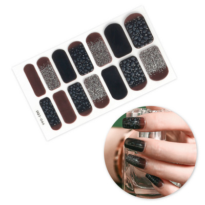 Nagykereskedelmi körömpakolás fényes körömdísz matrica teljes fedésű körömlakk matrica körömcsík nyári körömmatrica neki