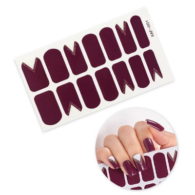 Nagykereskedelmi körömpakolás fényes körömdísz matrica teljes fedésű körömlakk matrica körömcsík nyári körömmatrica neki