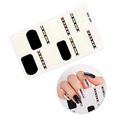 Nagykereskedelmi körömpakolás fényes körömdísz matrica teljes fedésű körömlakk matrica körömcsík nyári körömmatrica neki