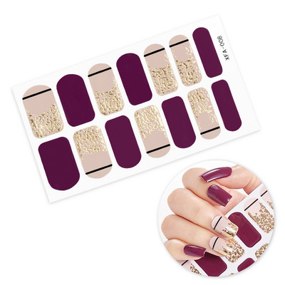 Nagykereskedelmi körömpakolás fényes körömdísz matrica teljes fedésű körömlakk matrica körömcsík nyári körömmatrica neki