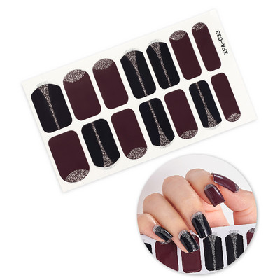 Nagykereskedelmi körömpakolás fényes körömdísz matrica teljes fedésű körömlakk matrica körömcsík nyári körömmatrica neki