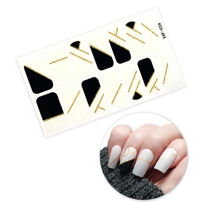 Nagykereskedelmi körömpakolás fényes körömdísz matrica teljes fedésű körömlakk matrica körömcsík nyári körömmatrica neki