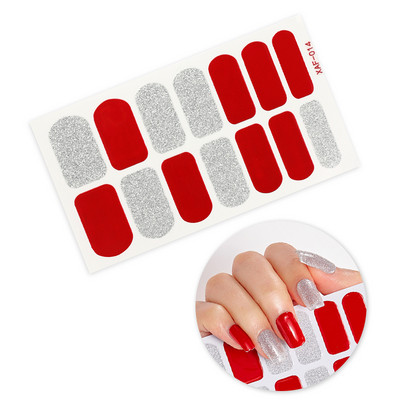 Nagykereskedelmi körömpakolás fényes körömdísz matrica teljes fedésű körömlakk matrica körömcsík nyári körömmatrica neki