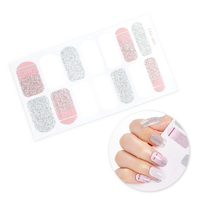 Nagykereskedelmi körömpakolás fényes körömdísz matrica teljes fedésű körömlakk matrica körömcsík nyári körömmatrica neki