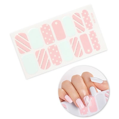 Nagykereskedelmi körömpakolás fényes körömdísz matrica teljes fedésű körömlakk matrica körömcsík nyári körömmatrica neki