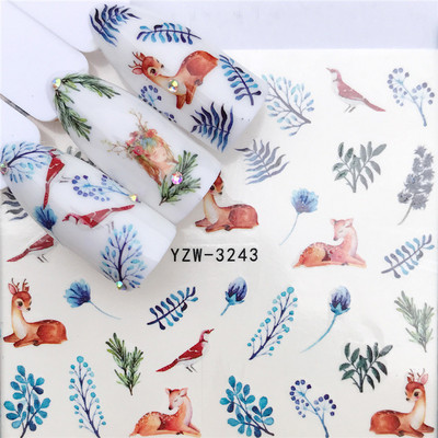 1 db kis friss virágok körömmatrica szem pillangó cseresznye virág golyó menyasszony köröm vízjel matrica körömdísz YZW-3240