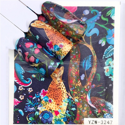 1 db kis friss virágok körömmatrica szem pillangó cseresznye virág golyó menyasszony köröm vízjel matrica körömdísz YZW-3240