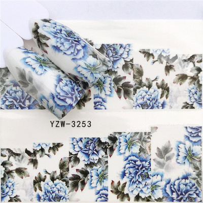 1 db kis friss virágok körömmatrica szem pillangó cseresznye virág golyó menyasszony köröm vízjel matrica körömdísz YZW-3240