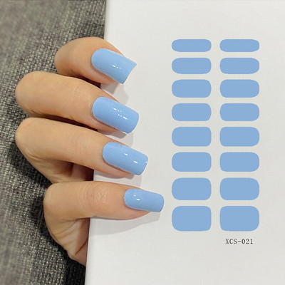 53 színű körömlakk matricák tiszta szín csíkok vízálló ragasztó köröm teljes matrica környezetvédelem barkács Nai matricák