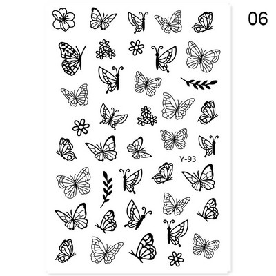 53 színű körömlakk matricák tiszta szín csíkok vízálló ragasztó köröm teljes matrica környezetvédelem barkács Nai matricák