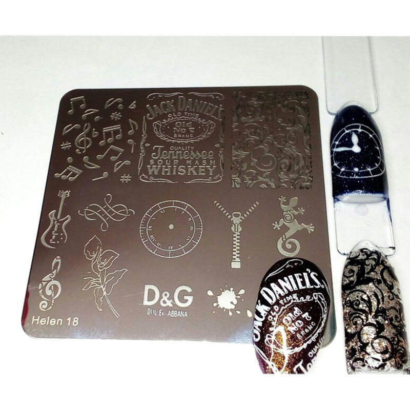 6*6 cm-es négyzet alakú körömbélyegző lemezek, barkácsolás csipke virágmintás körömdíszítő bélyegzősablonok képeslap stencilek