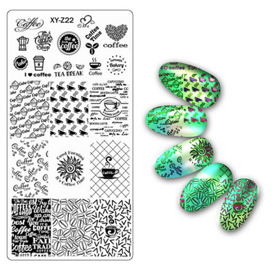 Köröm bélyegző lemezek 6*12cm téglalap körömbélyegző sablon Negatív Space Geo Virágbélyegző Barkács körömbélyegző lemez