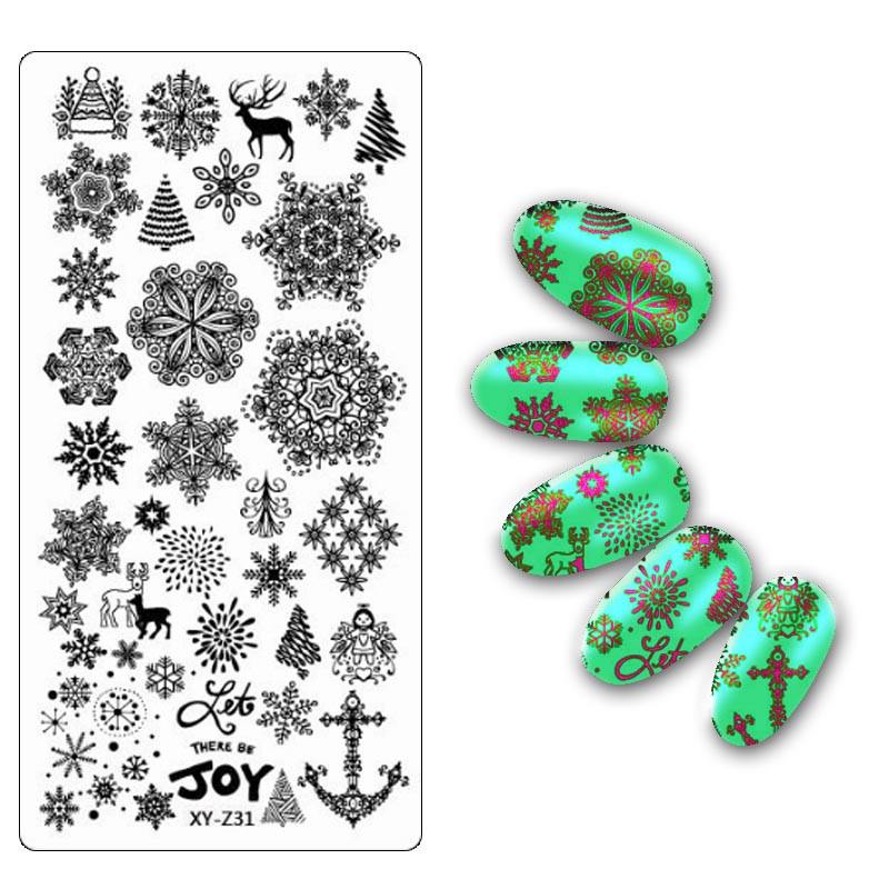 Köröm bélyegző lemezek 6*12cm téglalap körömbélyegző sablon Negatív Space Geo Virágbélyegző Barkács körömbélyegző lemez