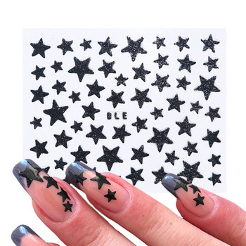 1 τεμ. 3D Nail Slider Stars Αυτοκόλλητα Glitter Γυαλιστερή διακόσμηση Αυτοκόλλητα DIY Transfer Αυτοκόλλητα Πολύχρωμες Συμβουλές Μανικιούρ Νυχιών JINC132