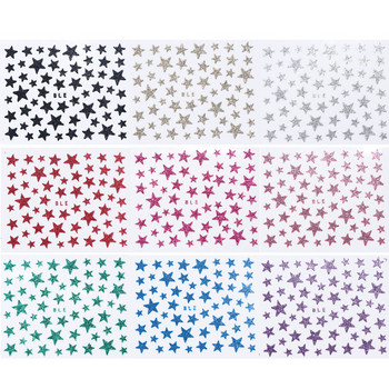 1 τεμ. 3D Nail Slider Stars Αυτοκόλλητα Glitter Γυαλιστερή διακόσμηση Αυτοκόλλητα DIY Transfer Αυτοκόλλητα Πολύχρωμες Συμβουλές Μανικιούρ Νυχιών JINC132