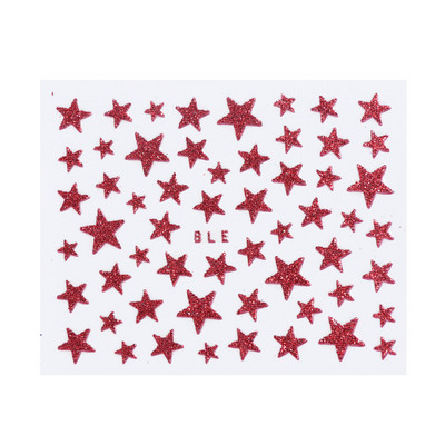 1db 3D körömcsúszka Csillagmatricák Csillogó Fényes Dekorációs Matrica DIY Transfer Ragasztó Színes Nail Art Tips Manikűr JINC132