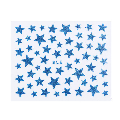 1db 3D körömcsúszka Csillagmatricák Csillogó Fényes Dekorációs Matrica DIY Transfer Ragasztó Színes Nail Art Tips Manikűr JINC132