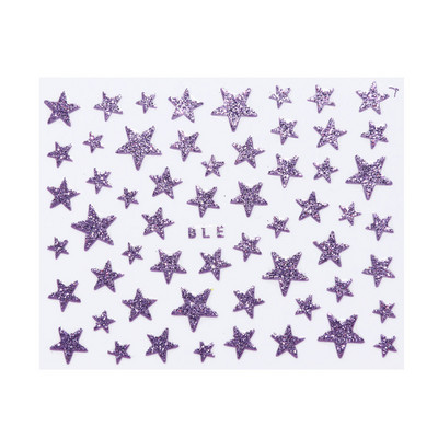 1db 3D körömcsúszka Csillagmatricák Csillogó Fényes Dekorációs Matrica DIY Transfer Ragasztó Színes Nail Art Tips Manikűr JINC132