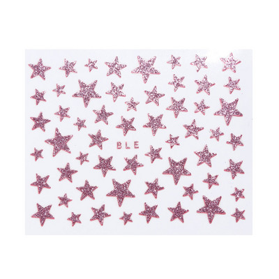 1db 3D körömcsúszka Csillagmatricák Csillogó Fényes Dekorációs Matrica DIY Transfer Ragasztó Színes Nail Art Tips Manikűr JINC132