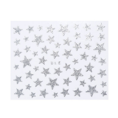 1db 3D körömcsúszka Csillagmatricák Csillogó Fényes Dekorációs Matrica DIY Transfer Ragasztó Színes Nail Art Tips Manikűr JINC132