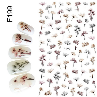 1 db juharlevelek 3D körömmatricák sárga arany levelek virágmintás matricák csúszka Atummn téma DIY körömdíszítés