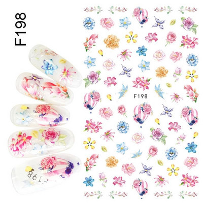 1 db juharlevelek 3D körömmatricák sárga arany levelek virágmintás matricák csúszka Atummn téma DIY körömdíszítés