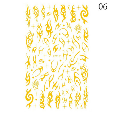 1 db juharlevelek 3D körömmatricák sárga arany levelek virágmintás matricák csúszka Atummn téma DIY körömdíszítés