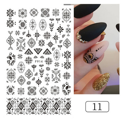 1 db juharlevelek 3D körömmatricák sárga arany levelek virágmintás matricák csúszka Atummn téma DIY körömdíszítés