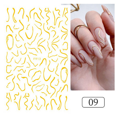 1 db juharlevelek 3D körömmatricák sárga arany levelek virágmintás matricák csúszka Atummn téma DIY körömdíszítés