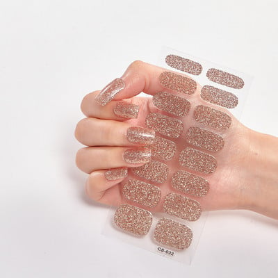 Teljes fedésű körömmatricák körömlakk köröm minták Nailart matrica körömdísz matricák 2020 Glitter sorozat púder flitterek fényesek