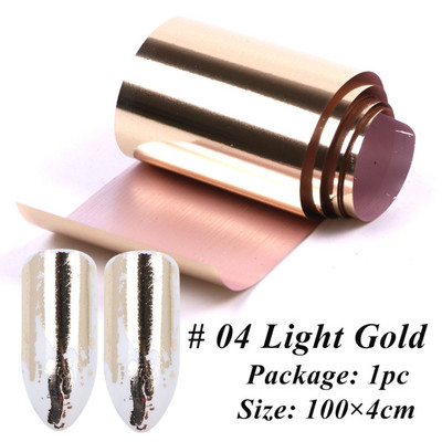 1 tekercs körömfóliák transzfer matricák tükör arany szál csillagos papír manikűr dekor divat körömdísz 100*4 cm NF996-1