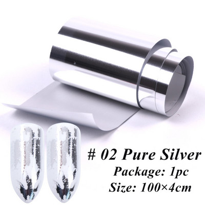 1 tekercs körömfóliák transzfer matricák tükör arany szál csillagos papír manikűr dekor divat körömdísz 100*4 cm NF996-1